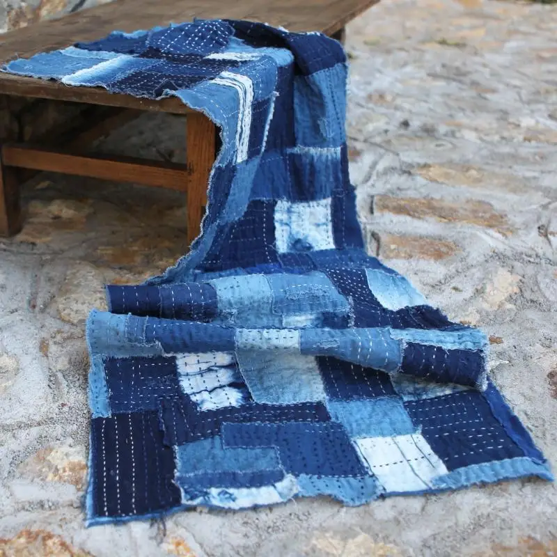 Denim Patchwork Clothes Diy Summer Thin Cloth Head Small Fresh Fabric Washed Pure Cotton Artistic Style