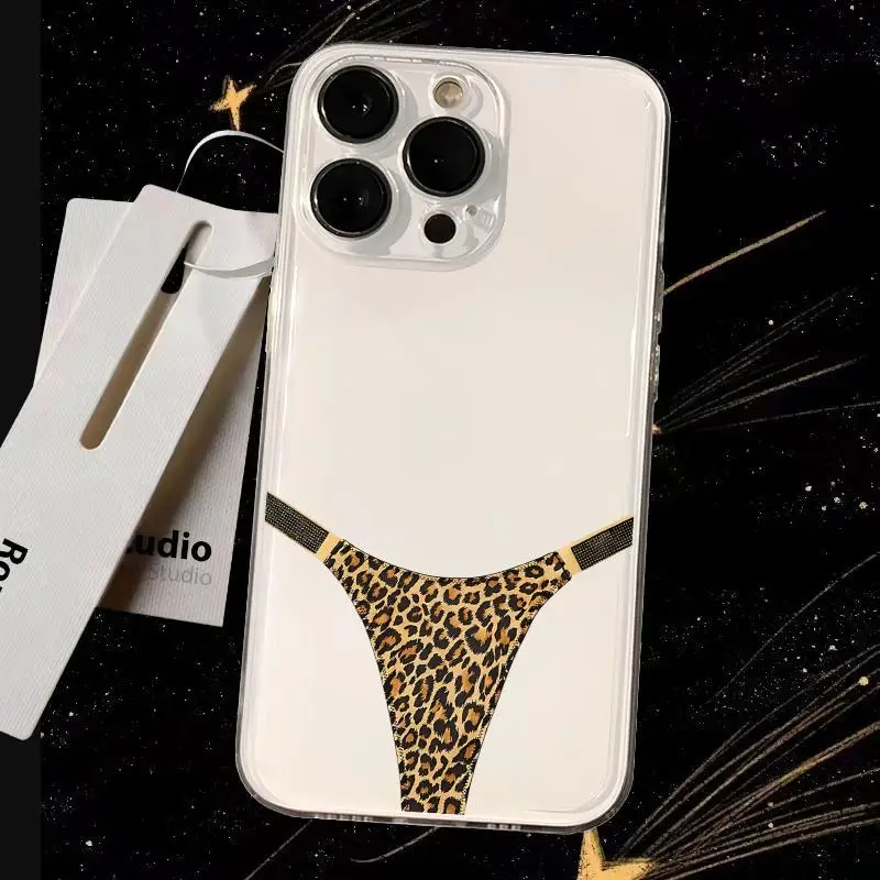 Lustige Leopardenmuster-Handyhülle für iPhone 17 16 15 11 12 14 13 Pro Max Mini X XS XR 7 Plus 17E Air Stoßfeste Schutzhülle – Detail 5