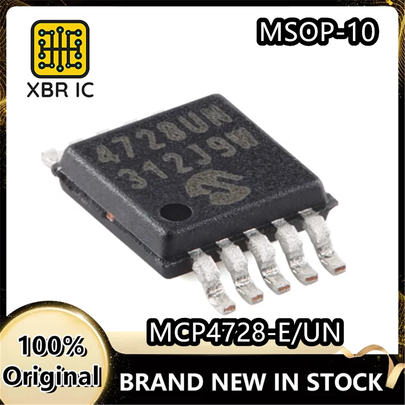 (15/40 pieces) MCP4728-E/UN 4728UN   MSOP-10 Analog-to-Digital Converter Chip IC   Brand New Genuine Original   In Stock