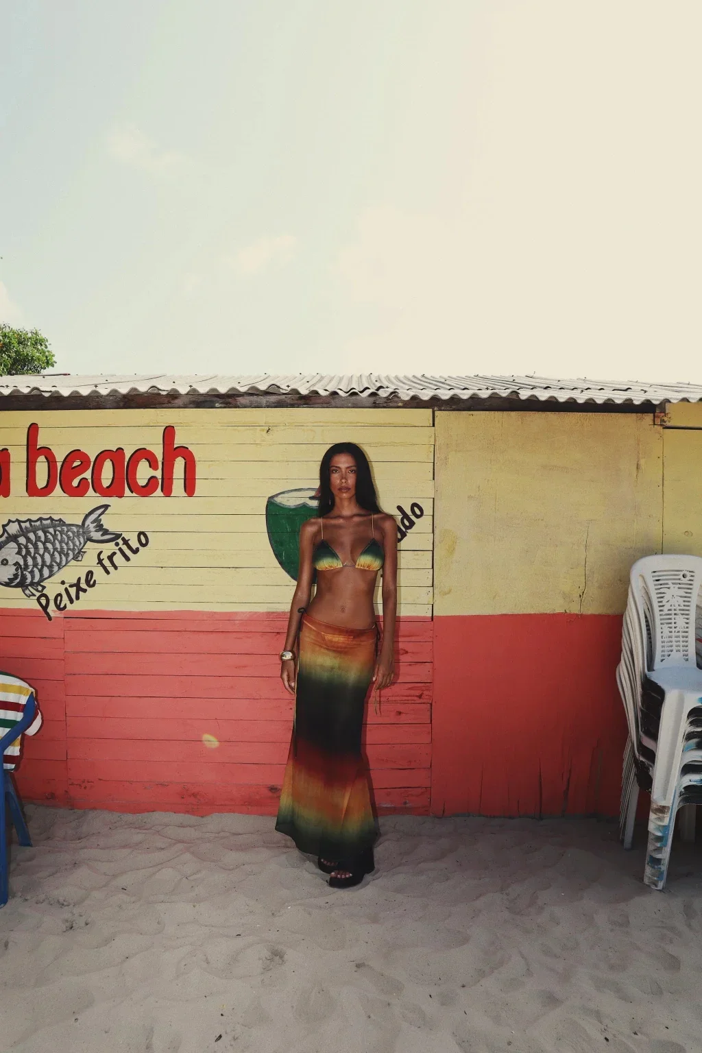 2025 New Gradient 3Pcs Sexy Bikini Set With Cover Up Swimsuit Women Swimwear Female Off Shoulder Bathingsuit Biquini Beachwear