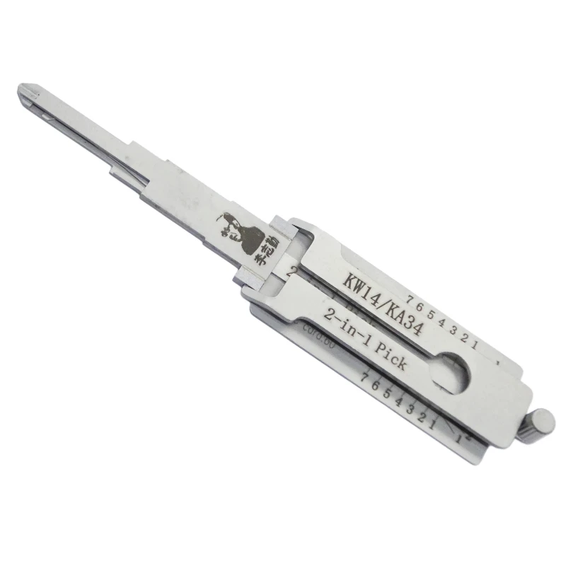 Lishi KW14 KA34 2 in 1 Locksmith Tool Lock Pick & Decoder Flat Milling for Kawasaki Motorcycle Models