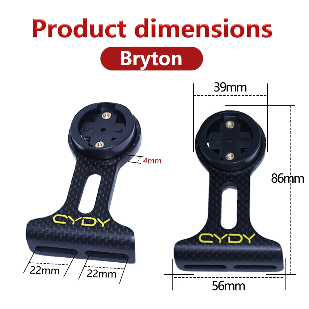 CYDY Carbonfaser 3K Fahrradcomputerhalterung für Garmin Bryton Wahoo Magene Xoss IGP Edge Rennrad Lenkerhalterung – Detail 8