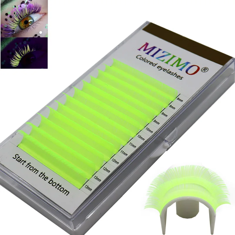 Color eyelashes bi-color neon eyelashes 0.07 artificial mink fur personalized eyelash extension tool