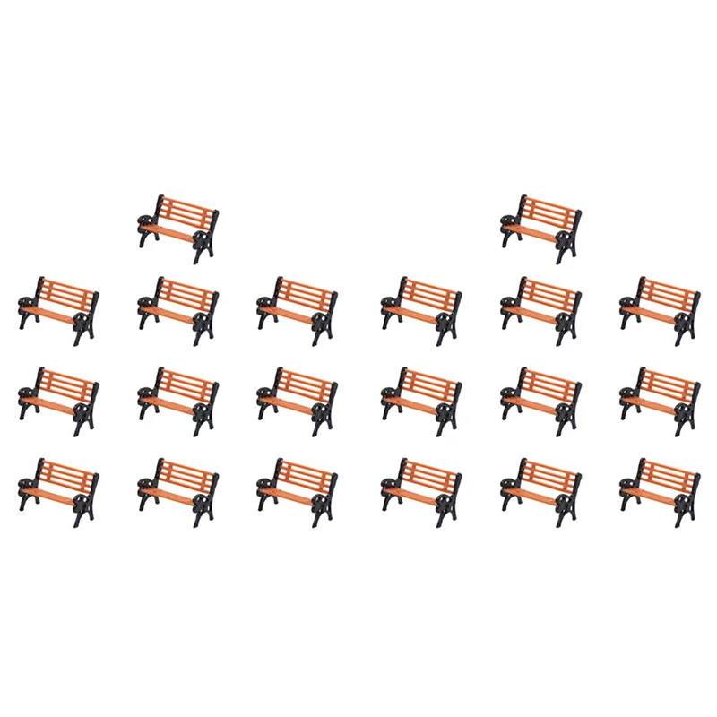 A63T-20Pcs modelo de trem ho n o escala 1:150 banco cadeira modelo sofá parque rua layout artesanato plástico, jardim/layout ferroviário