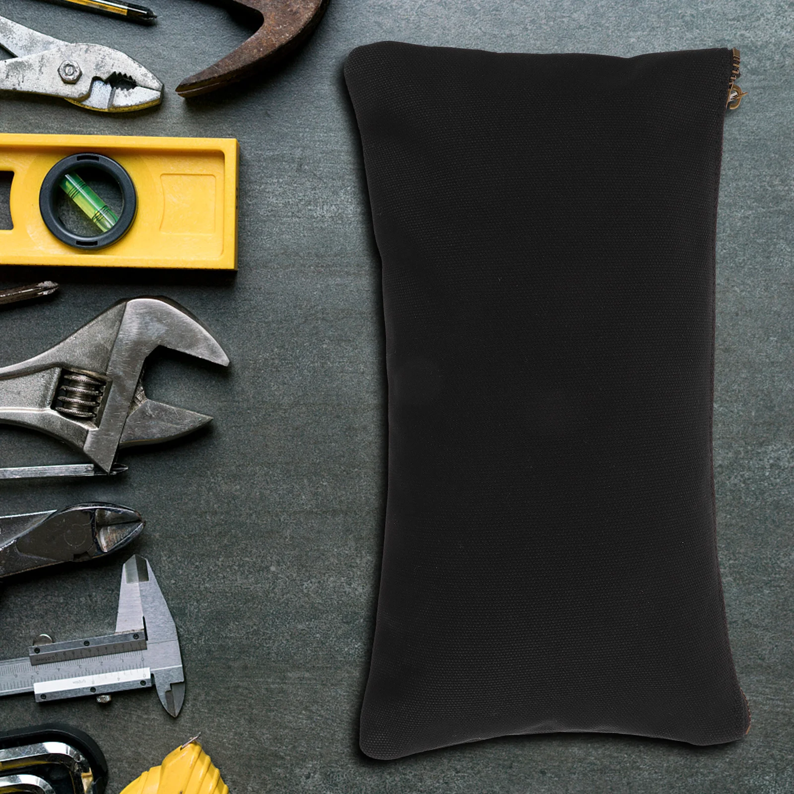 

Portable Canvas Tool Bag with Zipper Small Pouch for Electricians Waxed Fabric Heavy Duty Storage Organizer Utility Pouch