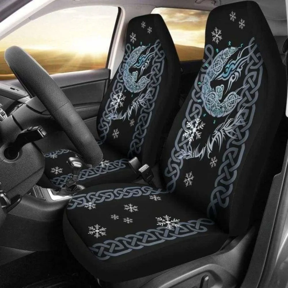 

Vikings Tyr’S Wolf Fenrir Car Seat Covers,Pack of 2 Universal Front Seat Protective Cover