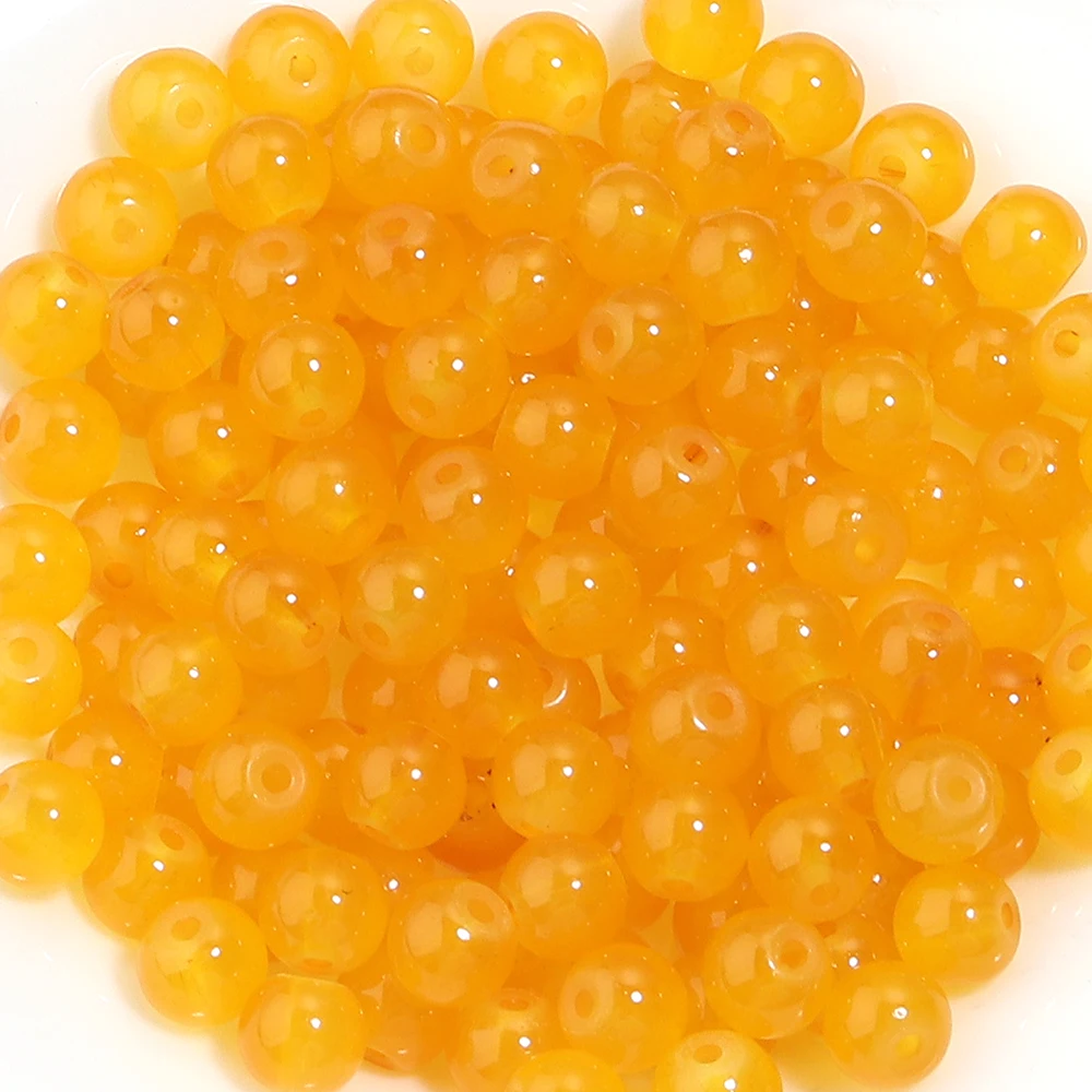 50pcs 6mm Glass Round Beads for DIY Jewelry Making