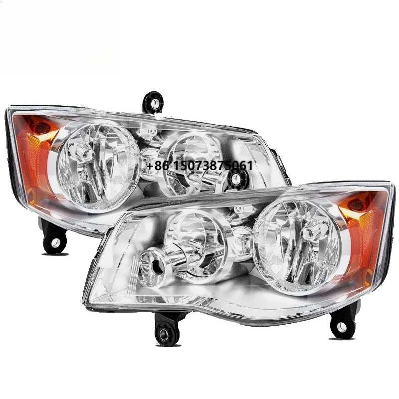New 6000K Plastic Headlamps for 11-19 for Grand Caravan 08-16 24V 25W 6000lm 5113336AI/5113337AI