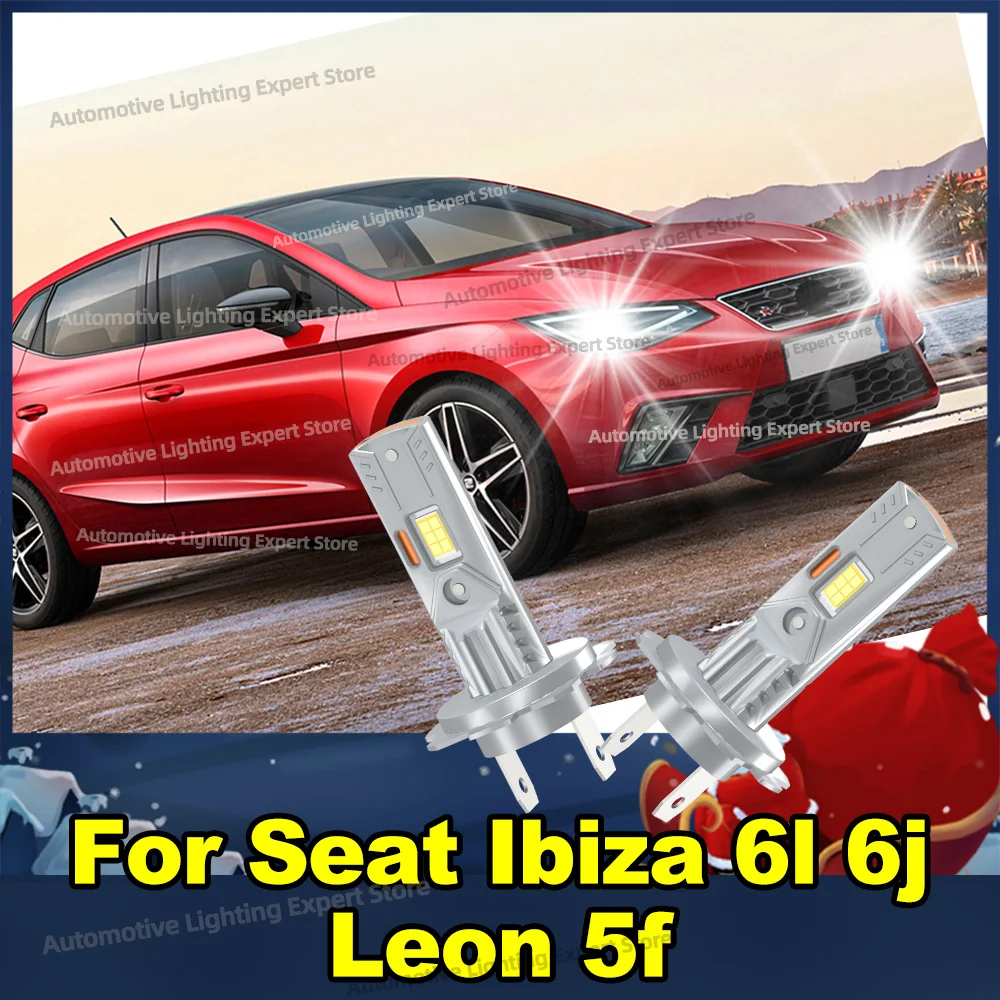 

2PCS 180W LED Headlight Bulb 6000K CSP Diode Lamps Canbus For Seat Ibiza 6l 6j Leon 5f