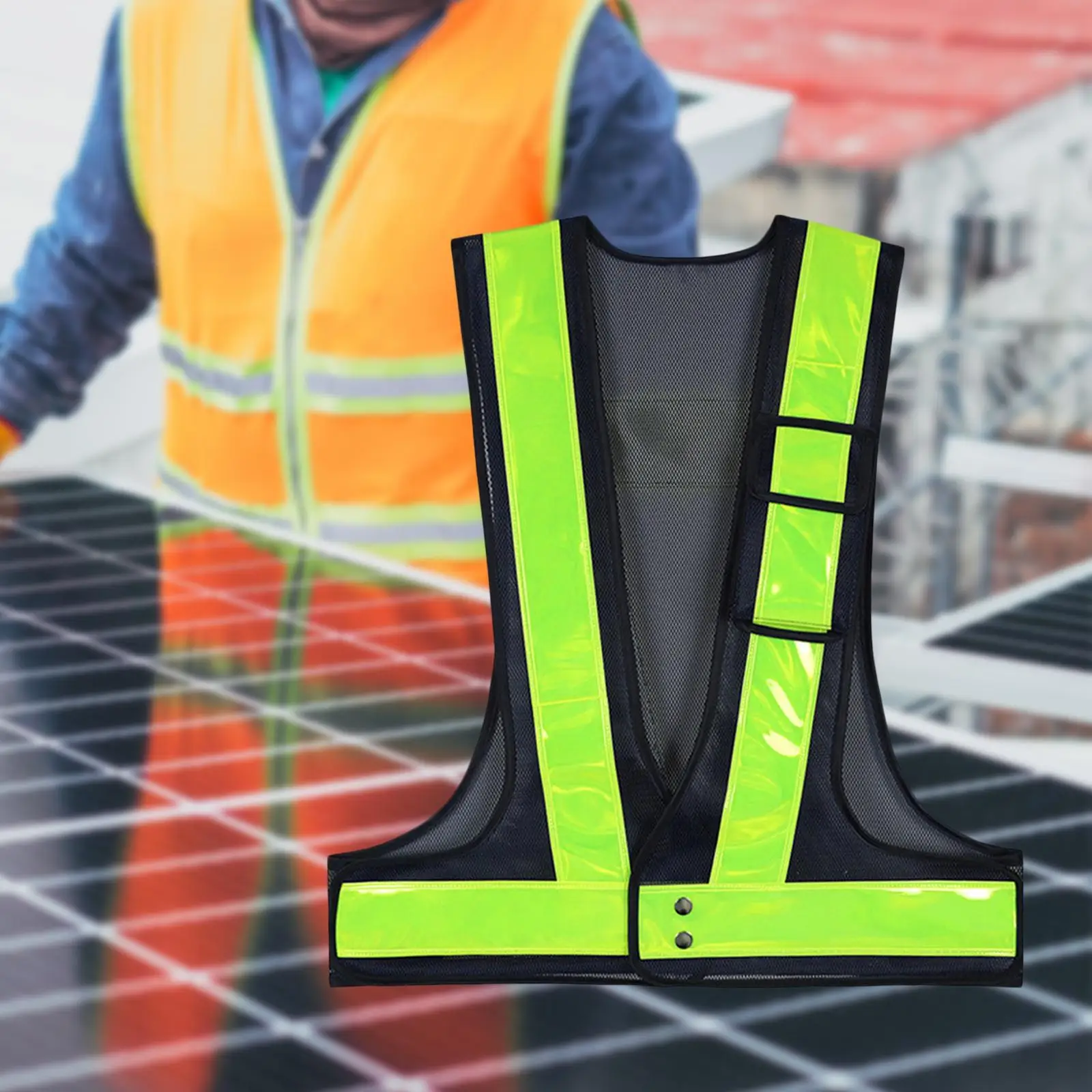 High Visibility Reflective Safety Vest Worker Safety Vest for Traffic Work Night Running Volunteer Runner Construction