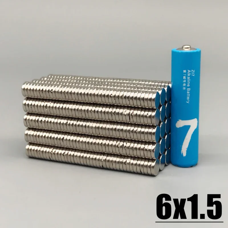 20/50/100/200/500Pcs N35 Grade Fridge Magnet 6x1.5mm Office Whiteboard Accessory For Home Decoration Hook Tool Accessory