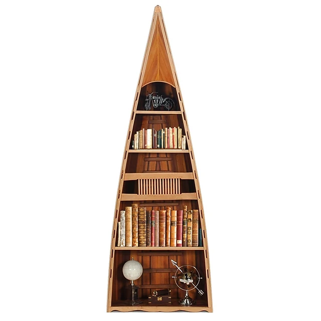 Canoe bookshelf nautical crafts home decoration ornament