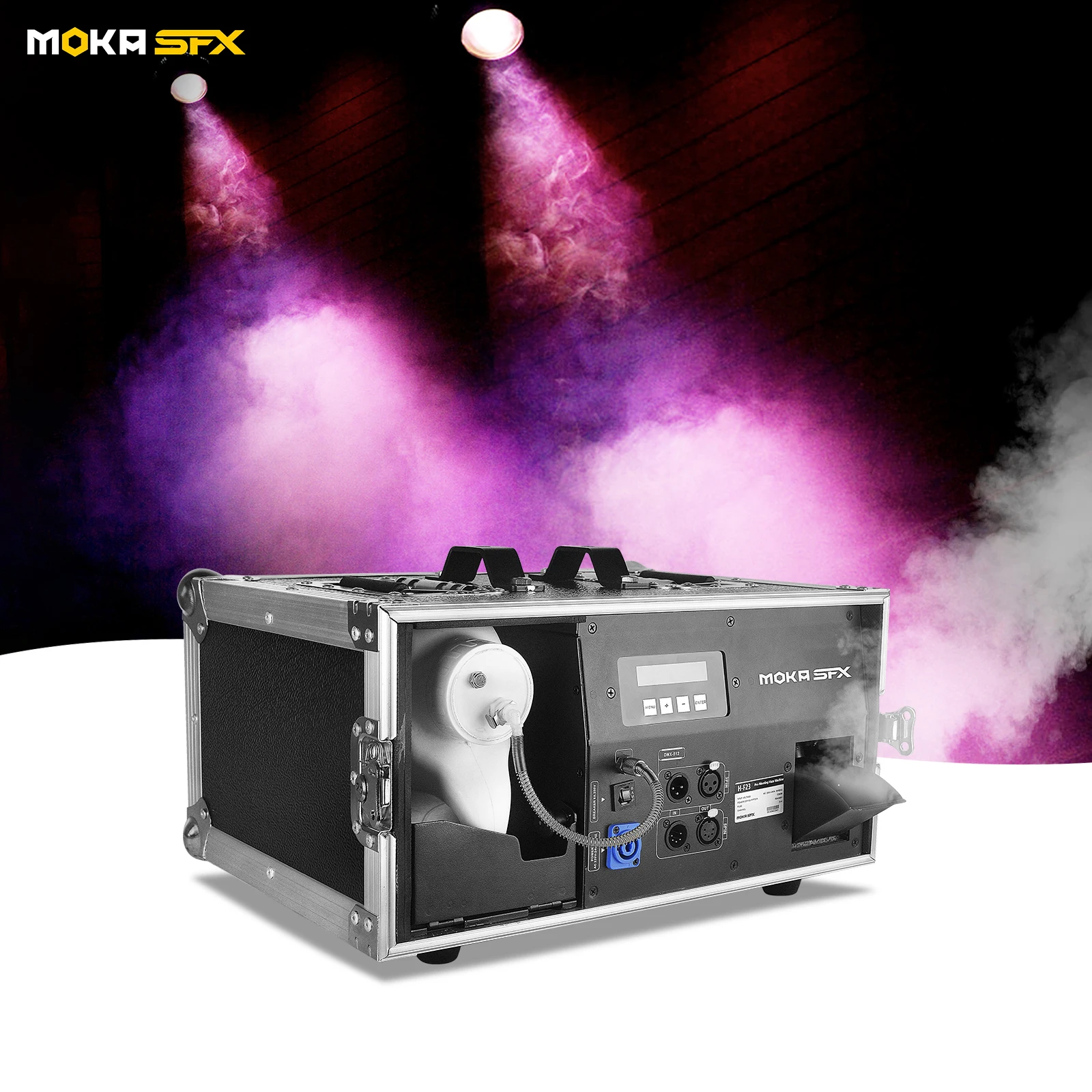 

MOKA Silent Haze Machine Mist Fog Machine with Flight Case Timer Hazer for DJ Stage Effect Theater