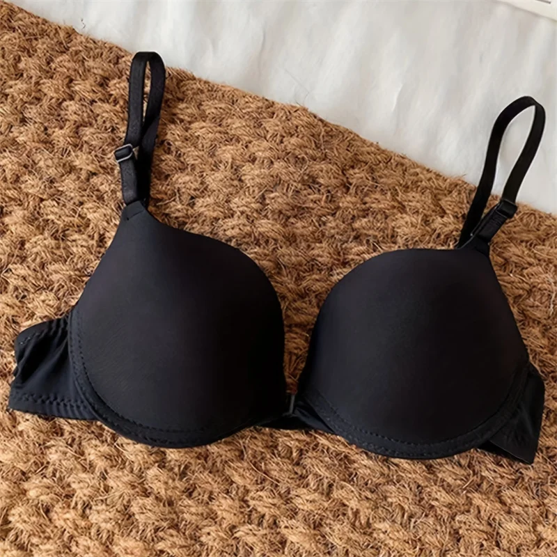 3pcs Seamless Bra Sexy Lingerie Push up For Women B Cup Push Up Underwear Gather Front Closure Female Brassiere Small Bust Intim