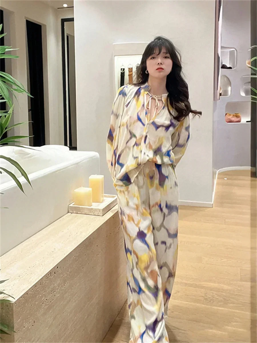 2025 Primavera/Verano moda mujer Color representación cuello redondo vestido de tirantes + camisa + pantalones Vintage