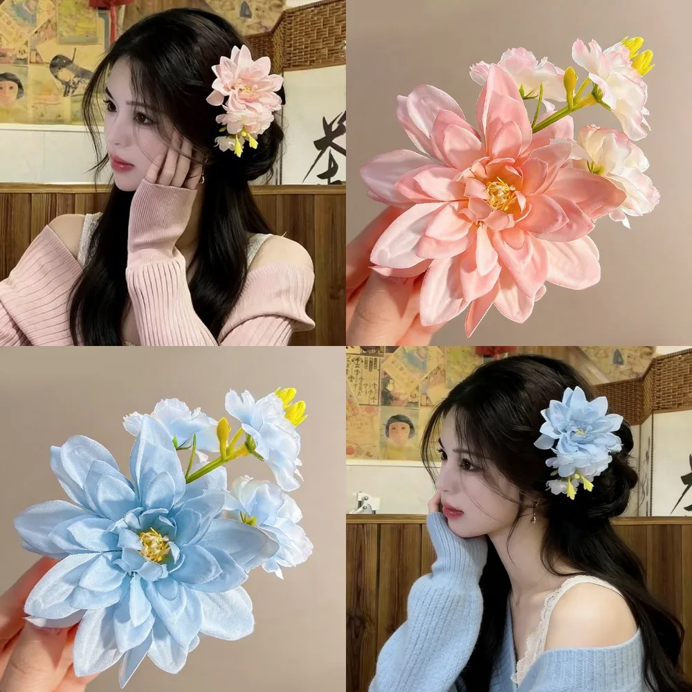 

Spring Peach Pink Mist Hairpin for Women Handmade Hair Clip Elegant Exquisite Girls Hair Clips Hanfu Hair Accessories Side Clips
