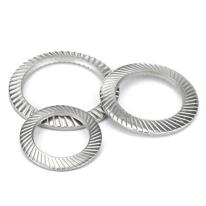 5/ 10/ 100pcs M3 M4 M5 M6 M8 M10 M12 M14- M30 304 Stainless Steel/ 65# Mn Steel Locking Washer Printing Oblique DIN9250