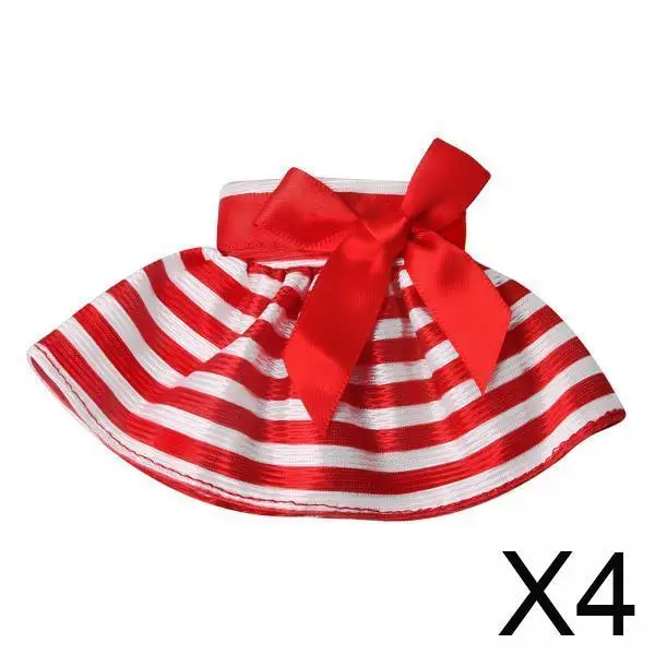 

Christmas Girl Doll Skirt Party Dress High Quality Clothes for 1/12 Mini Dolls House Accessories