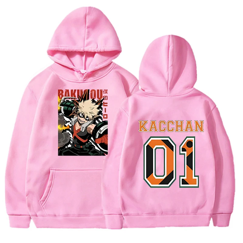 Sudadera con capucha para hombre y mujer, suéter con estampado de Anime Bakugou Katsuki, estilo Hip Hop, ropa de calle para exteriores, otoño e invierno, novedad