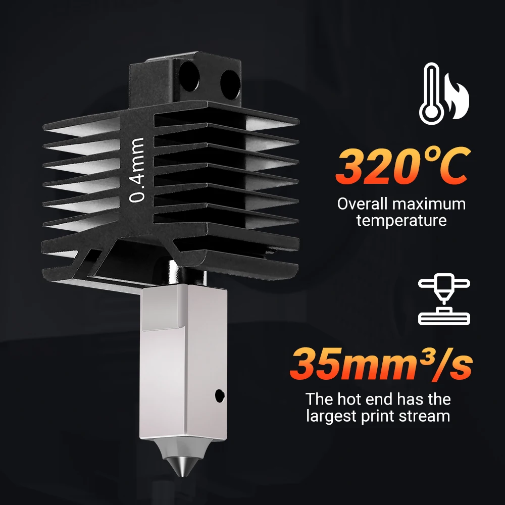 Upgrade Hotend For Bambu Lab X1/X1C/P1P/P1S 0.2/0.4/0.6/0.8mm non-removable Hardened Steel Nozzle 2510 Fan For X1 Carbon Hot End