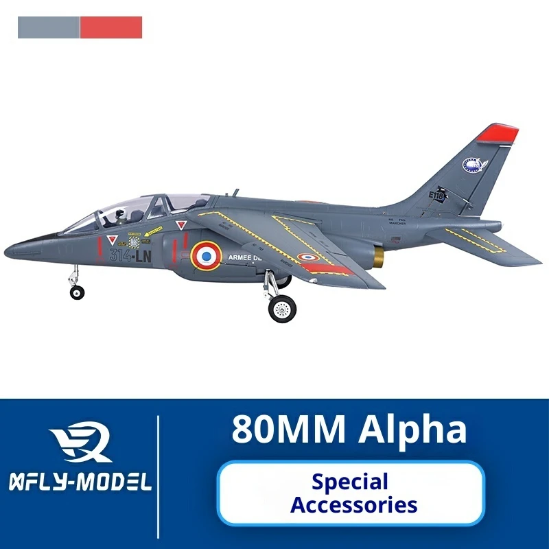 Xfly 80mm Alpha Grey Collection accessoires spéciaux corps de train d'atterrissage ailes principales queue verticale aile arrière horizontale