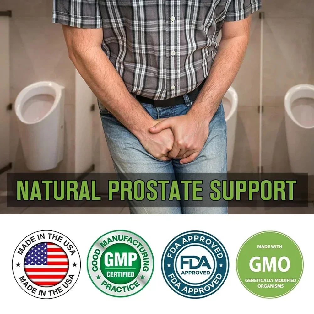 Saw Palmetto Herbal Extract 500mg Complex Helps Reduce Frequent Urinary Frequency Prostate Health