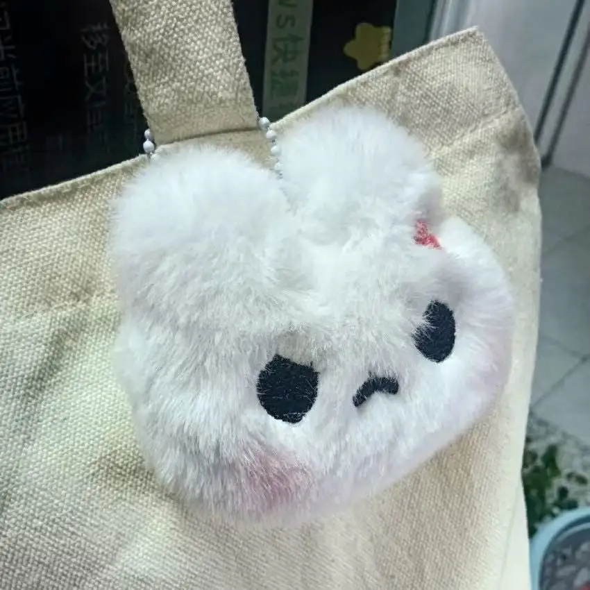 Simpatico coniglietto di peluche Orsetto di peluche Ciondolo Zaino per studenti Accessori decorativi Portachiavi super carino ﻿