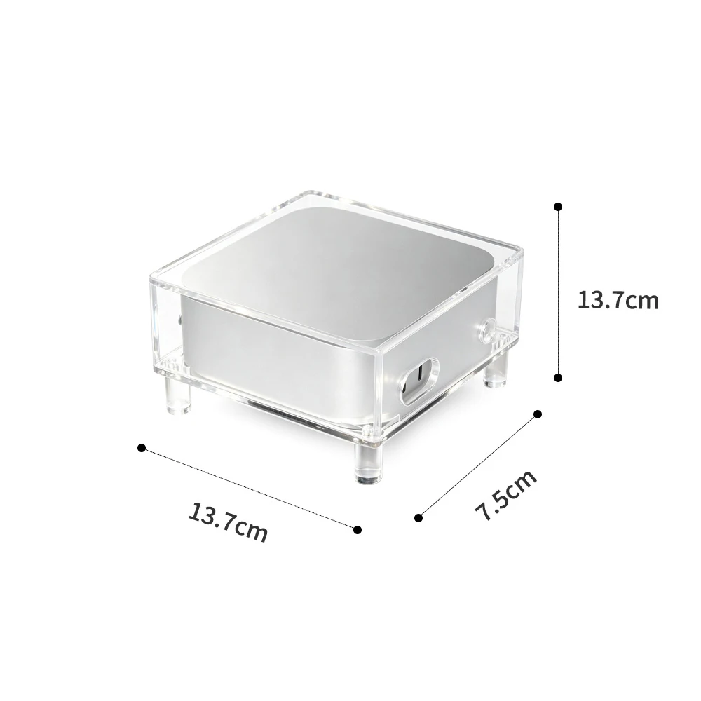 For mini M4 Case Invisible Protective Cover with Airflow Ventilation Precision Cutouts Shockproof Stand Feet