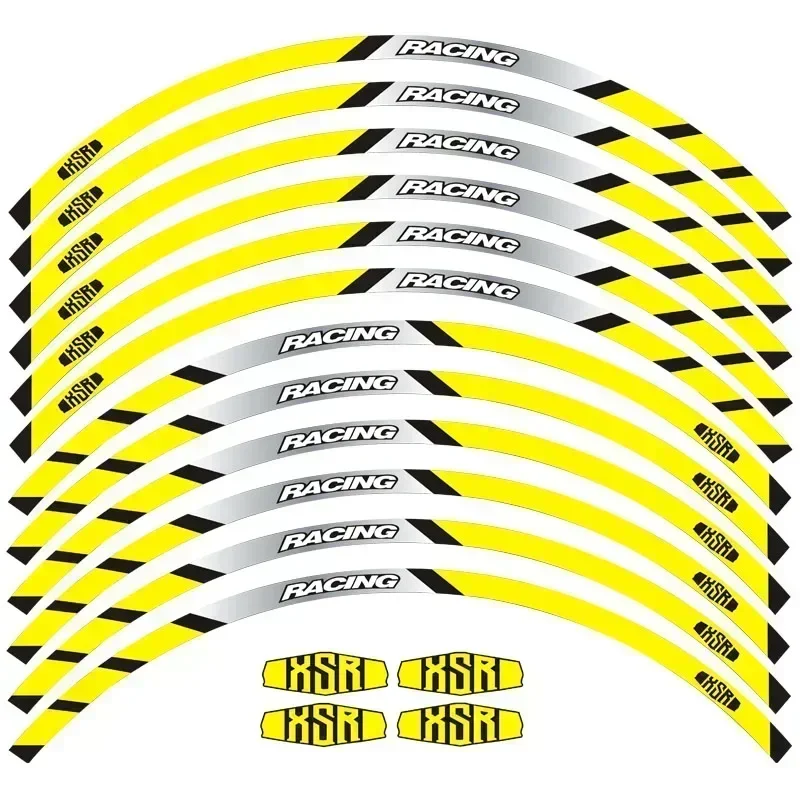 Para Yamaha XSR 125 155 700 900 Piezas de motor Rueda de contorno Decoración Calcomanía Etiqueta - B