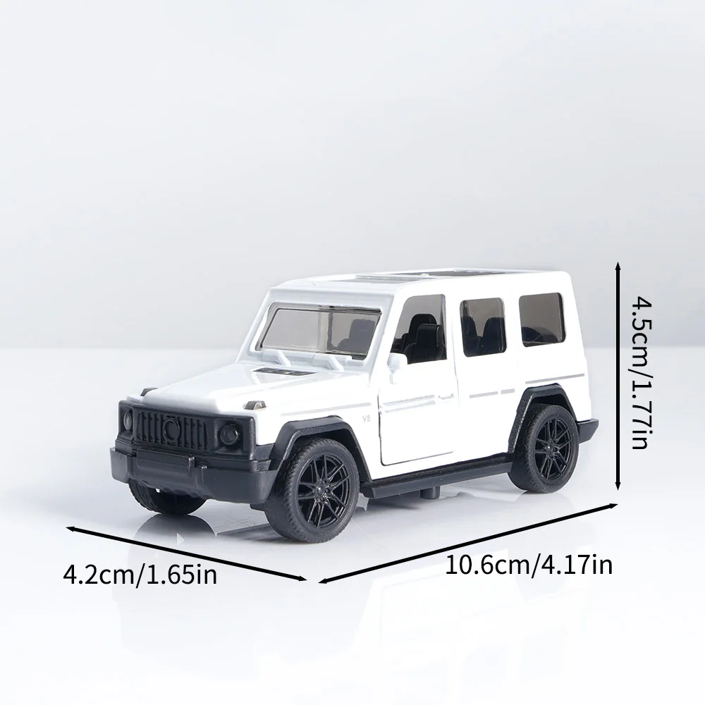 

﻿ Модель автомобиля из литого металла, масштаб 1:43, внедорожник G-класса с функцией откатывания и открывающимися дверями, украшение ко Дню святого Валентина для него, игрушечные машинки