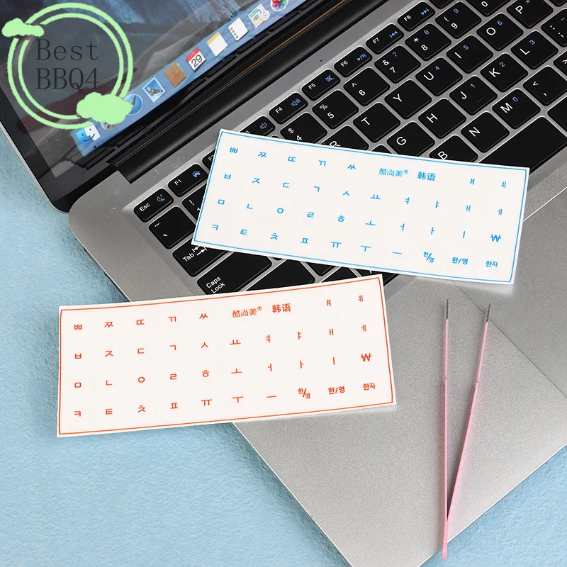 (BBQ4)[Korean Language] Tear-Off Film Keyboard Sticker Desktop Laptop Key Sticker Single Film Transparent Engraving Sticker