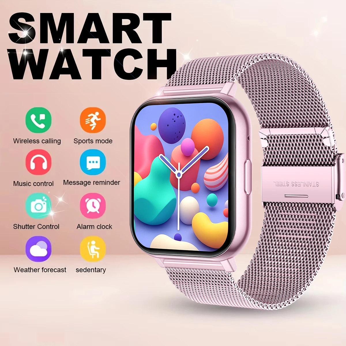 

Умные часы LIGE для Android и IOS, 1.83-дюймовый цветной экран, Bluetooth, функция ответа на звонки, фитнес-трекер, смарт-часы для женщин и мужчин