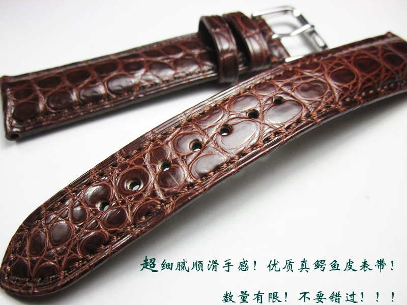 18mm 19mm 20mm 21mm 22mm High Quality Strap Soft Crocodile Skin Belt Genuine Leather Comfortable Blue Watch Band Wrist Bands