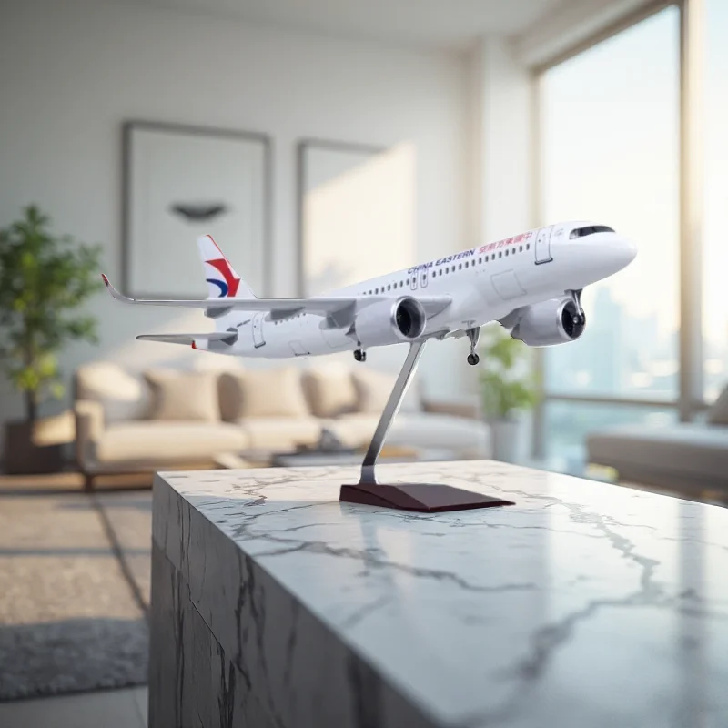 

1/80 Scale 47cm A320 China Eastern Airways 320 Model Airplanes Diecast Resin Plane Toy With Lights Base For Personal Collection