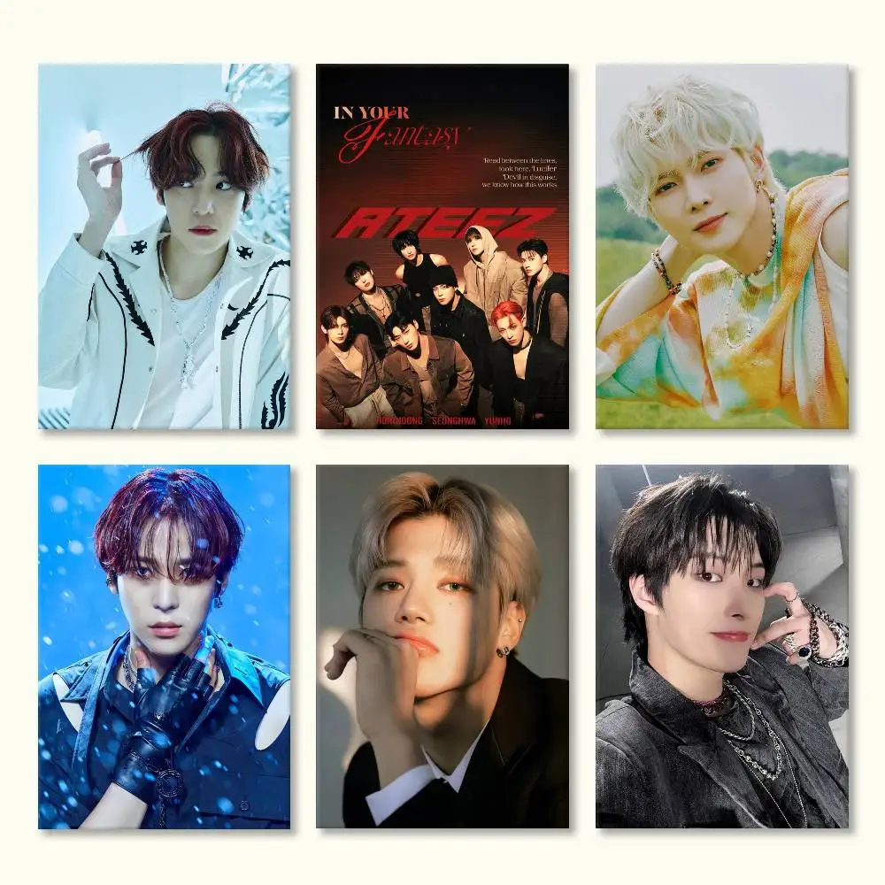 ATEEZ kim Hongjoong san Poster HD Self Adhesive Waterproof Wall Art Ideal for Home Office Dorm Gift
