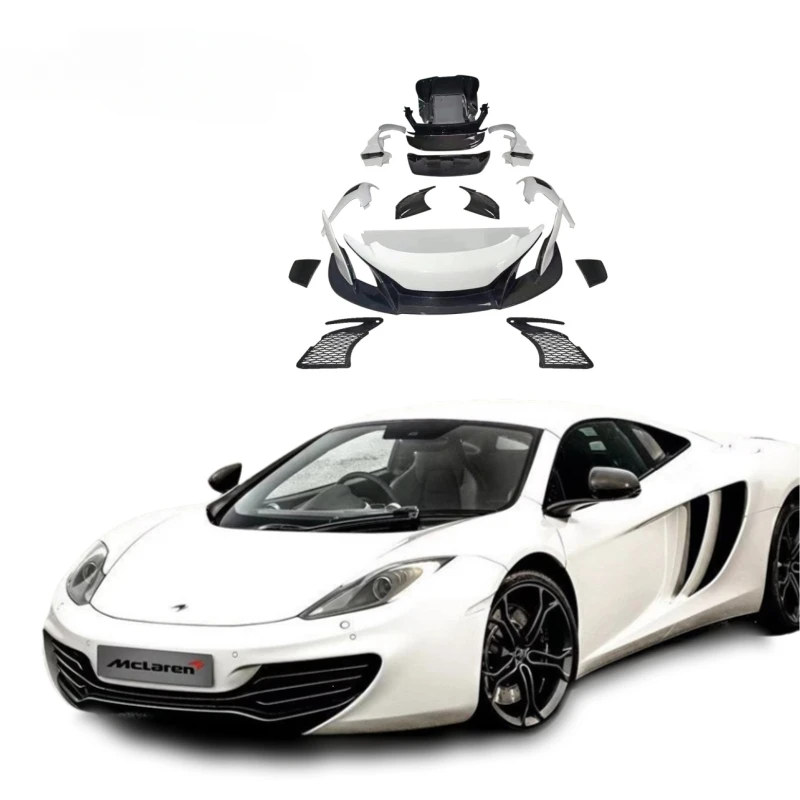 for McLaren MP4 Upgraded to 650S  Car Front Bumper Assembly Caron Fiber Body Kit