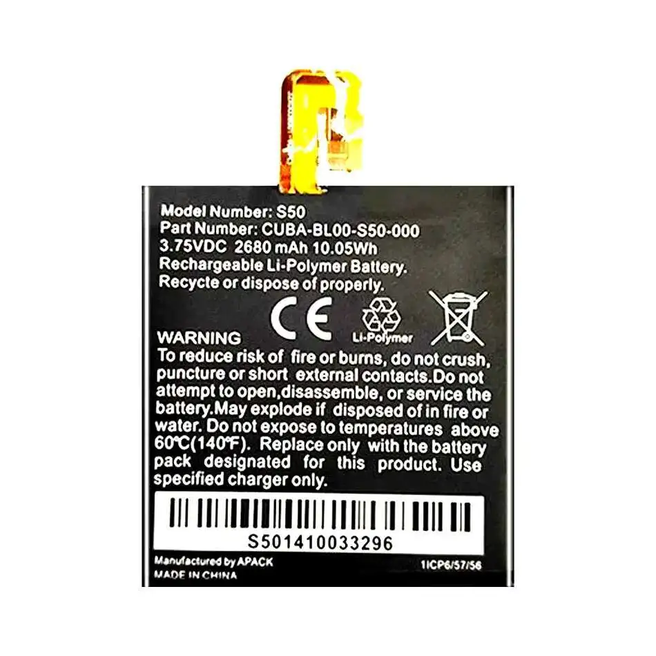Safe Mobile Phone Battery 2680Mah For Caterpillar Cat S50