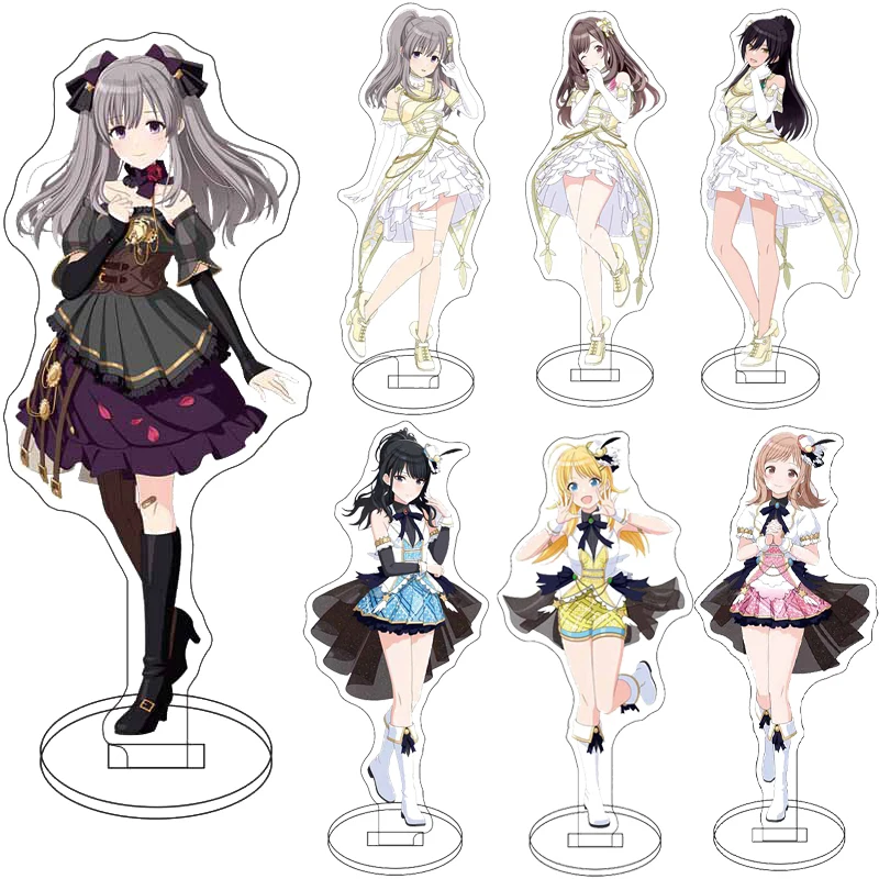 16CM Anime Figure Stand THE IDOLM@STER SHINY COLORS Yukoku Kiriko Kuwayama Chiyuki Sakuragi Mano Cos Acrylic Ornaments Gifts