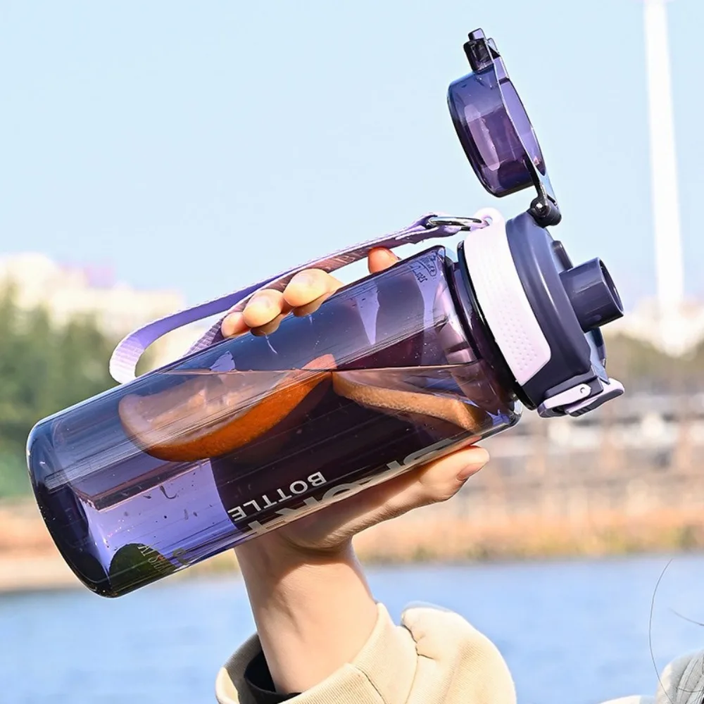 

New 800/1000ML Sports Water Bottle Plastic Large Capacity Clear Drink Bottle Leakproof Lightweight Travel Kettle