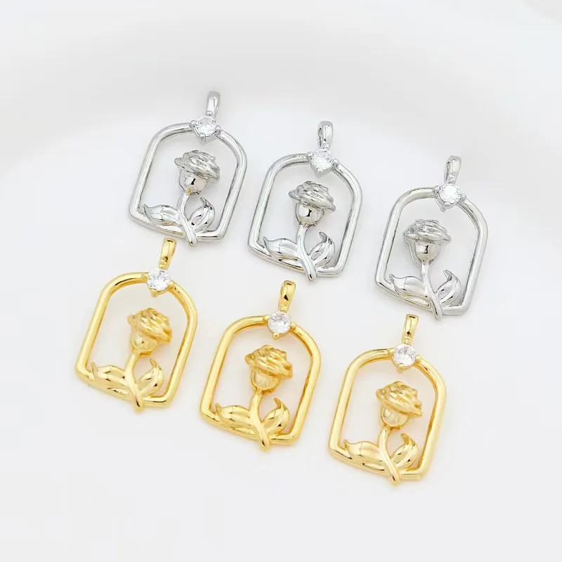 

New alloy pendant 10 pieces/batch 15 * 20MM DIY suitable for necklaces, bags, shoe buckles, handmade crafts