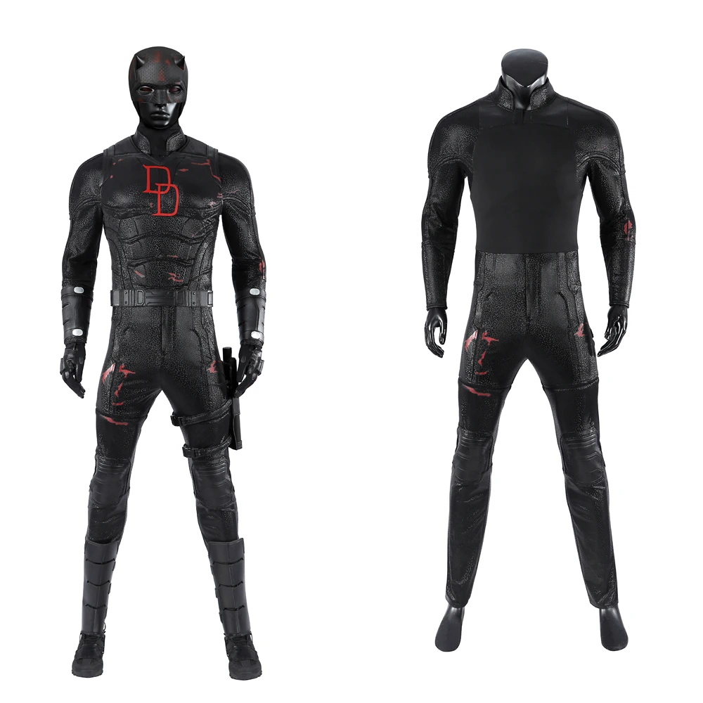 

New Black Matt Murdock Cosplay Costume Man Muscle Suit Jumpsuit Vest Outfit Born Again Halloween Comic Con Battle Suit