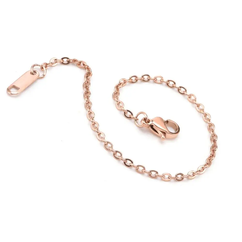 for Bracelet Necklace Extender Safety Chain Jewelry Findings & Components Gold Color Stainless Steel Extender Chain DIY