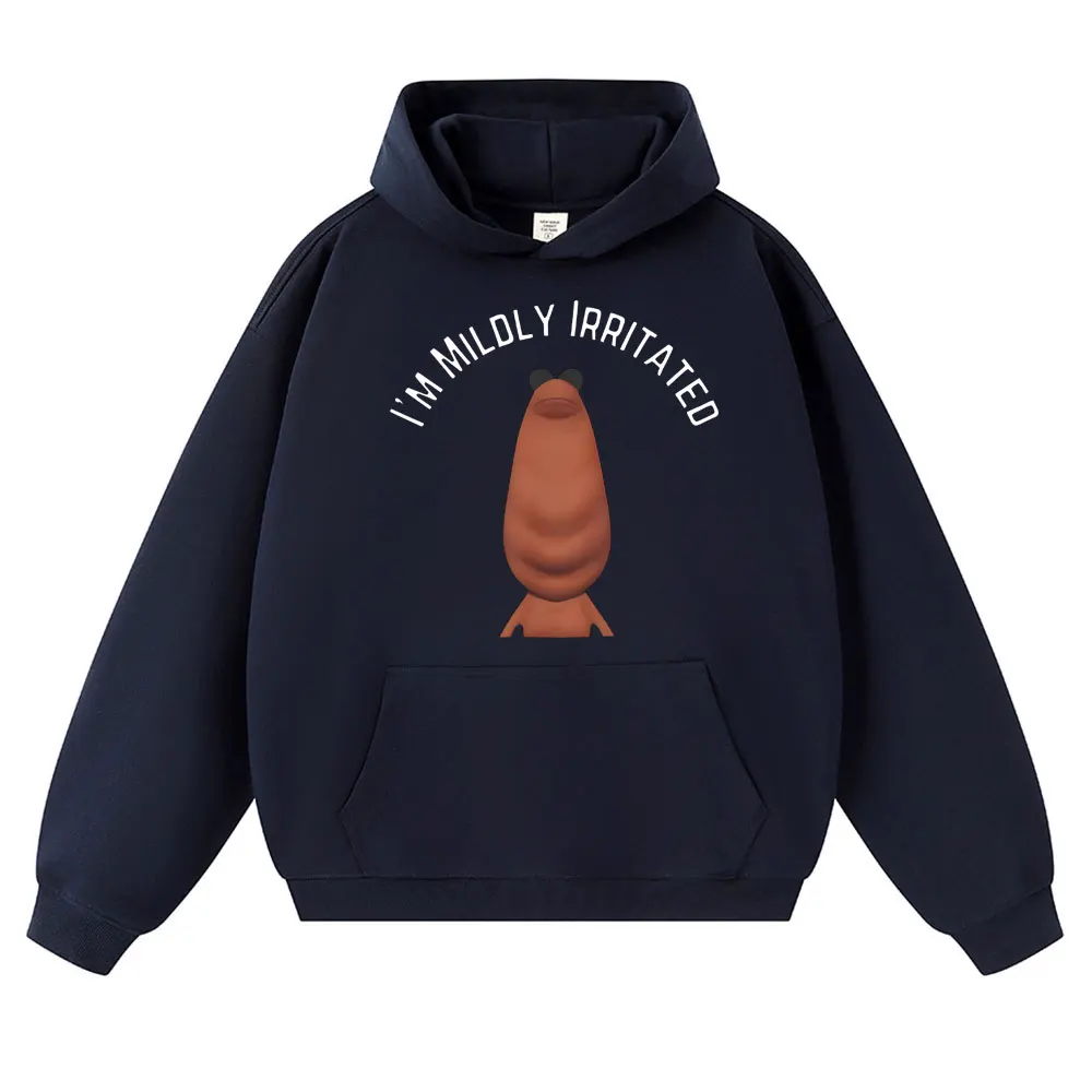 مضحك أنا مهيج معتدل ماركوس دودة ميمي هوديي الفكاهة الرجال النساء هودي البلوز الخريف الشتاء المتضخم بلوزة كاجوال