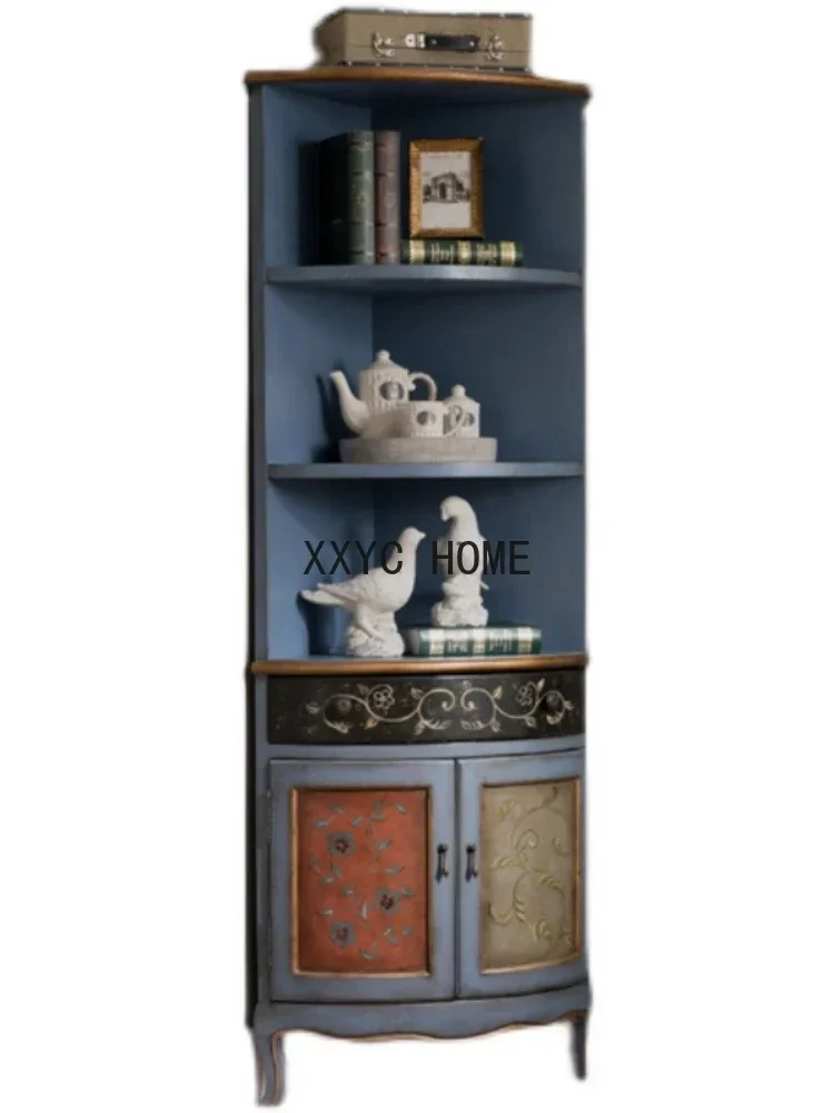 Corner Cabinet Bedroom Corner Locker Guest Restaurant Wine Cabinet Retro Hand Painted