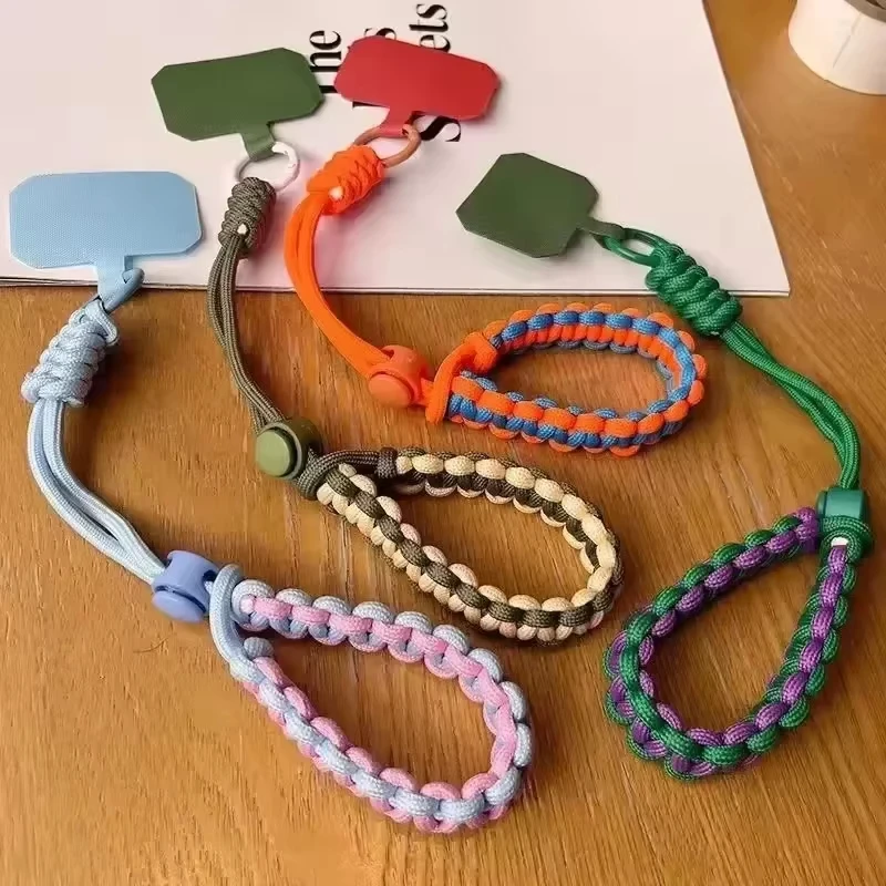 

Hand-woven Adjustable Universal Phone Wristband, Short Lanyard - Outdoor Safety Anti-Fall Rope, Thickened, Anti-Loss Phone Case