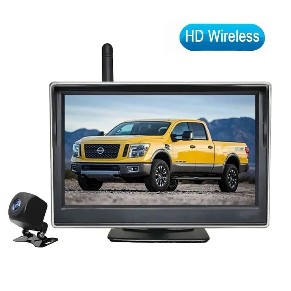 

Bileeko Wireless Backup Camera 5 Inch HD 1080P Rear View Monitor Kit for RV Truck Car Van Camper Night Vision Waterproof