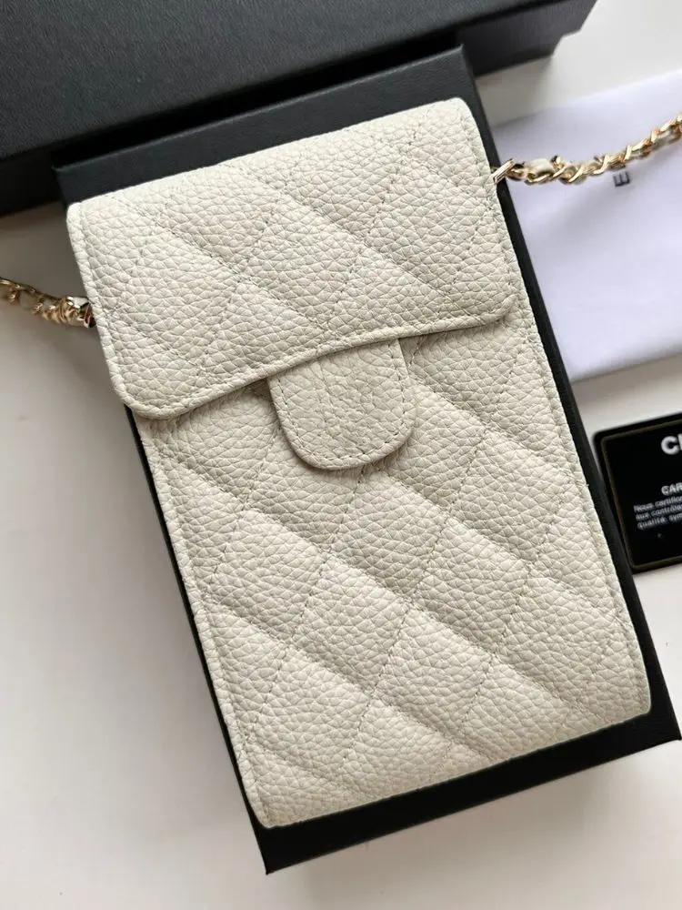 

Luxury Crossbody Shoulder Chain Bags Case for iPhone 16 Pro Max Quilted Vintage Real Leather designer Strap Phone Pouch Cover