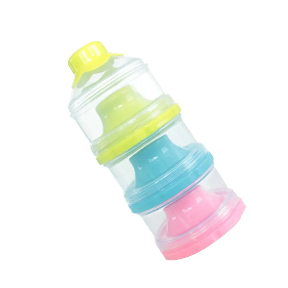 3 Layers Portable Baby Milk Powder Container Stackable Detachable Travel Snack Storage Baby Feeding Dispenser Formula Dispenser