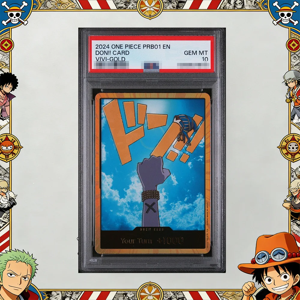 

DIY OPCG GOLD DON!! Коллекционная оценочная карта PRB-01 English SUPER PARALLEL FOIL NM Zoro Perona Trafalgar Law Gold Flash Gift