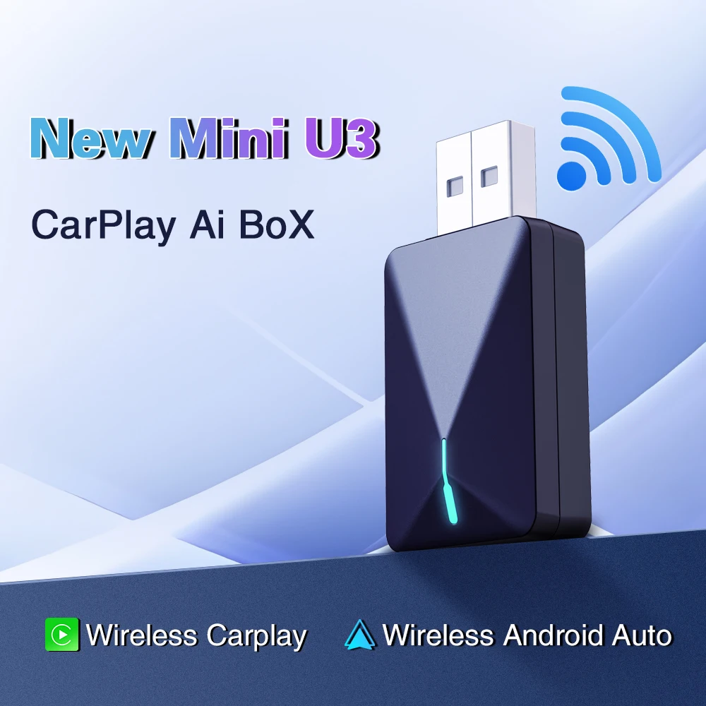 BYLITU Mini U3 سلكي إلى محول CarPlay Android التلقائي اللاسلكي، التوصيل والتشغيل لـ 98٪ سيارات أصلية، لا حاجة إلى بطاريات. #1